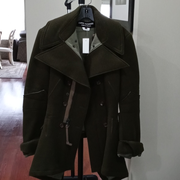 Comme Des Garcons olive green deconstruction jacke - Picture 1 of 16
